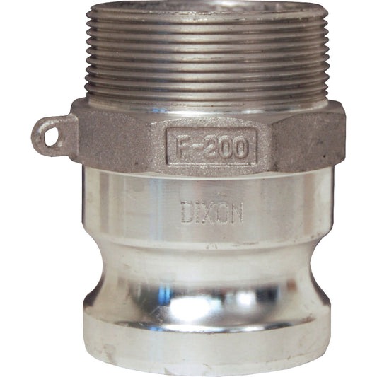 Global Cam & Groove Adapter, Aluminum, Type F, 4", Male NPT, 100 psi
