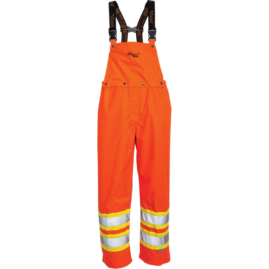 Journeyman® 300D Bib Pants, Polyester, Medium, High Visibility Orange