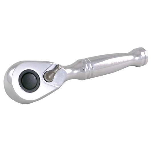 Stubby Quick-Release Ratchet Wrench, 3/8" Drive, Plain Handle
