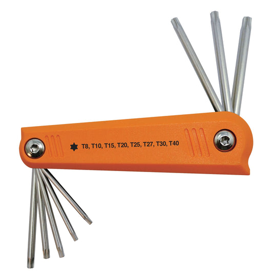 Jeu de clés mâles coudées pliables, 8 pièces, Torx®