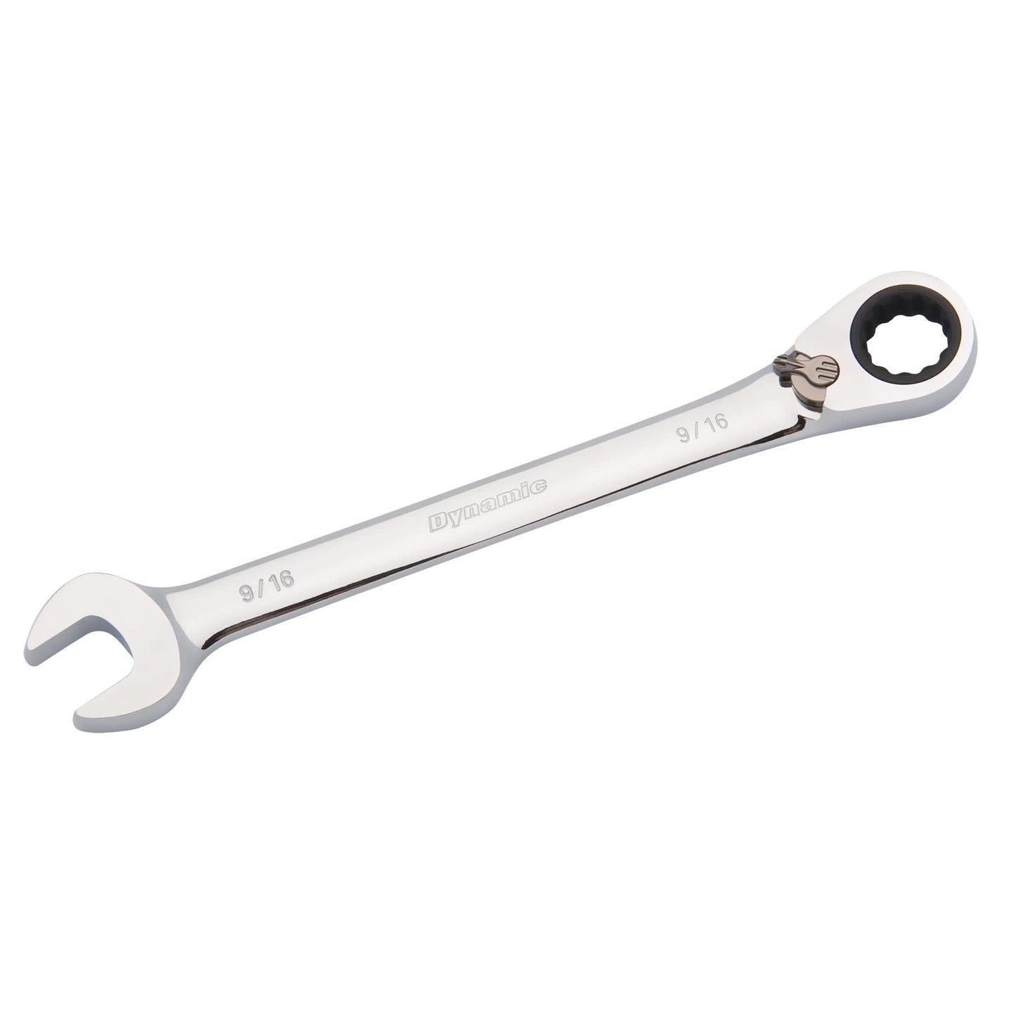 Reversible Combination Ratcheting Wrench, 12 Point, 5/8", Chrome Finish