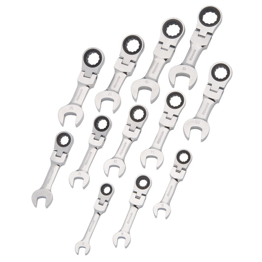 Stubby Wrench Set, Combination, 12 Pieces, Metric
