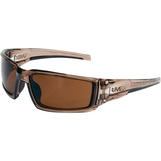 Uvex Hypershock™ Safety Glasses, Espresso Lens, Anti-Scratch/Polarized, ANSI Z87+