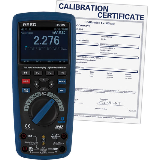 True RMS Industrial Multimeter with ISO Certificate, AC/DC Voltage, AC/DC Current