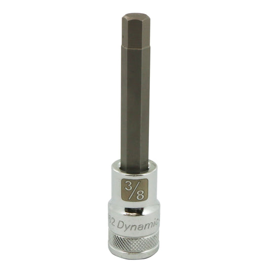 SAE Long Bit Socket, 3/8" x 3.94" L, 1/2" Drive