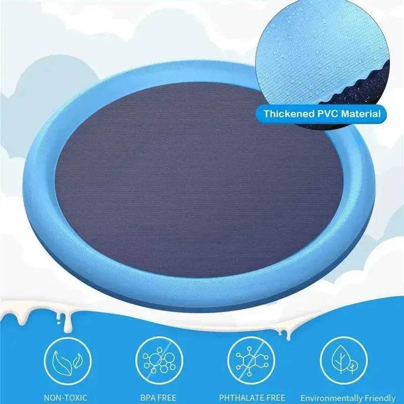 Tapis de jeux d'eau antidérapant pour enfants et piscine pour chiens, jouets d'eau d'été d'extérieur, fontaine de jardin amusante