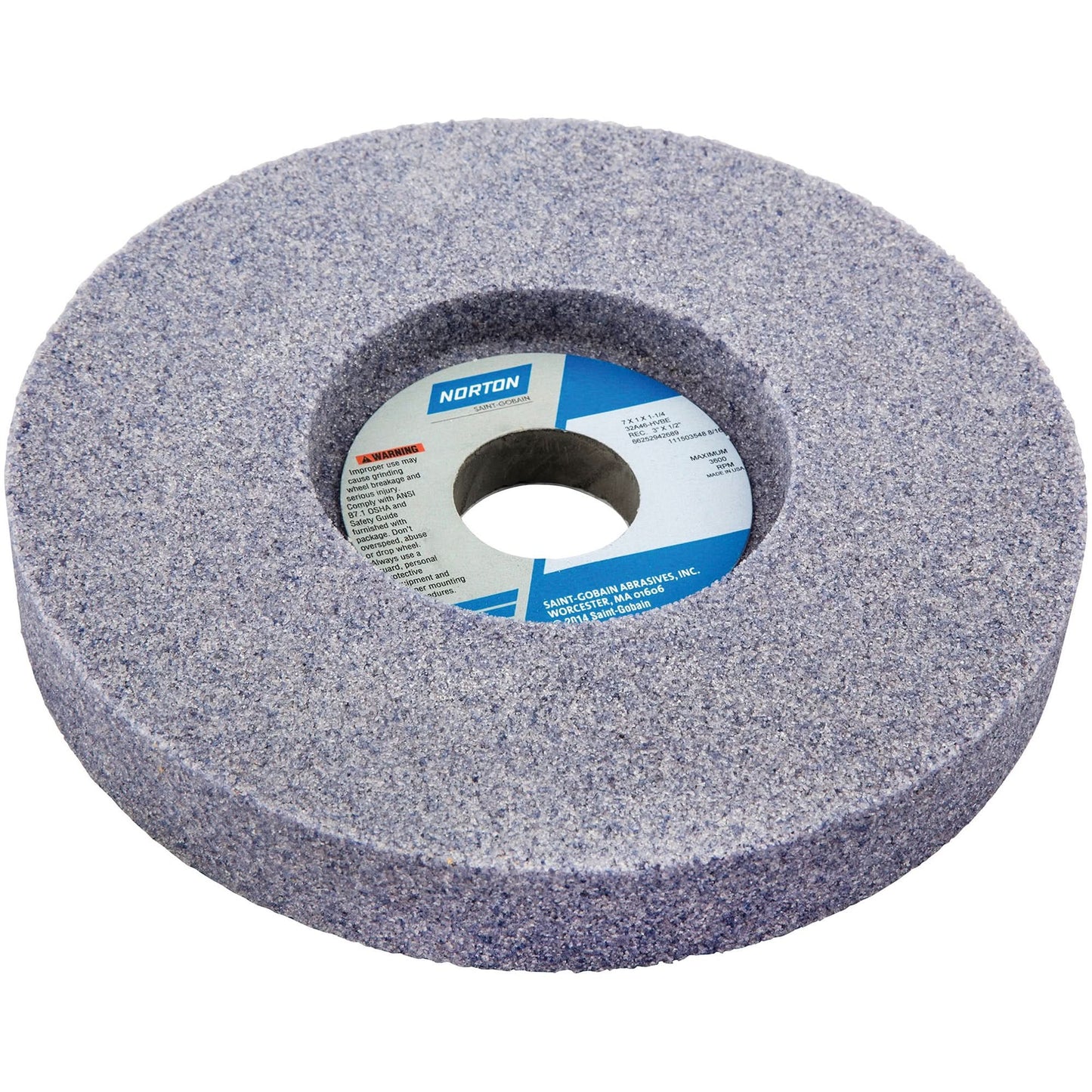 Tool Room Wheel, Type 05, Aluminum Oxide, 7" x 1"