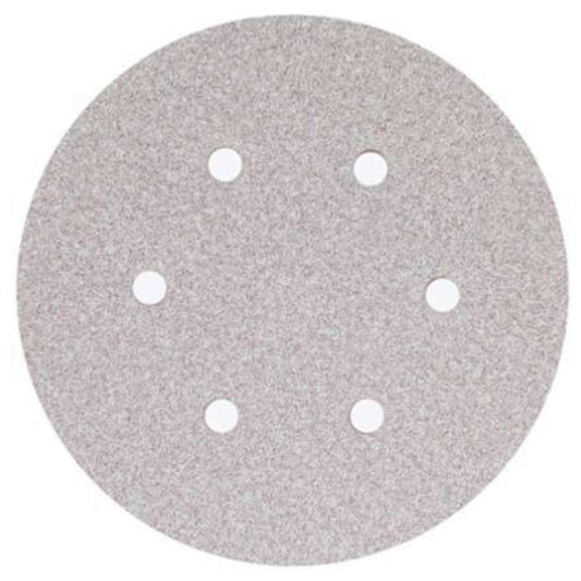Paper Hook & Loop Vacuum Discs, 6" Dia., 120 Grit, Aluminum Oxide, B-Weight