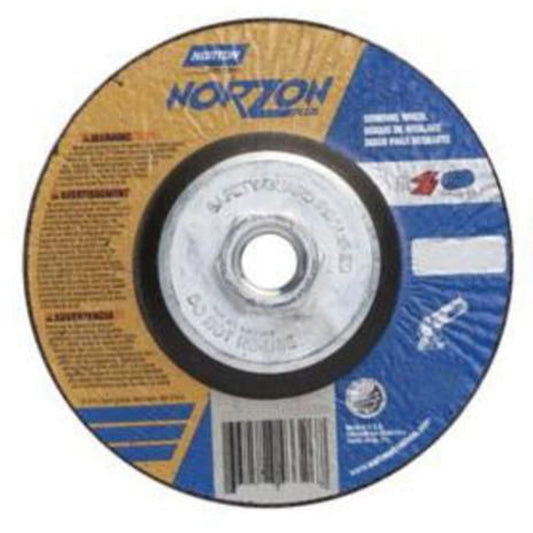 Norzon Plus® Grinding Wheels, 5" x 1/4", 5/8"-11 Arbor, Ceramic Alumina, Type 27