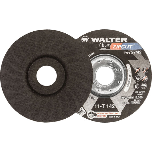 Disques à tronçonner renforcés pour meuleuse d'angle Zipcut™, 4-1/2" x 3/64", alésage 7/8", type 27, oxyde d'aluminium, 13300 tr/min