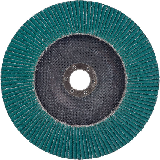 Flap Disc 577F, 7" x 5/8"-11, Type 27, 40 Grit, Zirconia Alumina