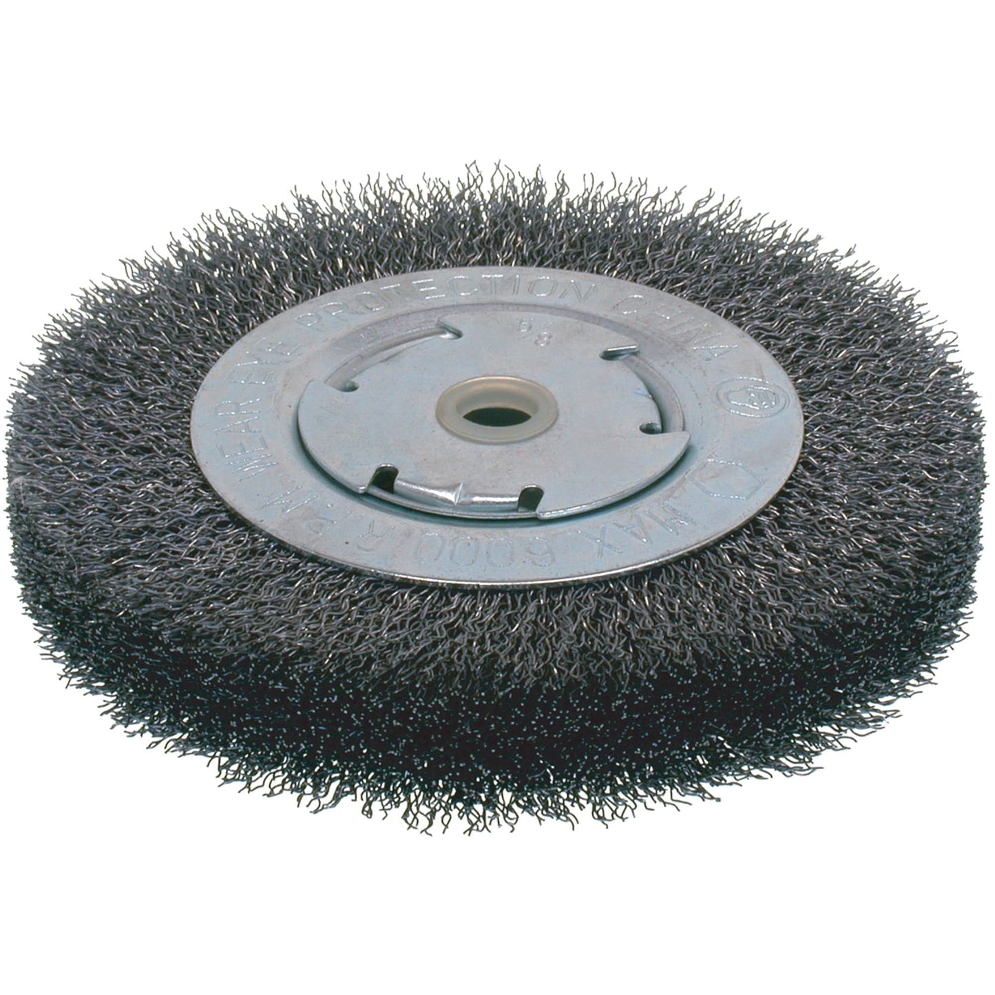 Economy Crimped Wire Wheel Brushes - Wide Face, 6" Dia., 0.014 Fill, 2" Arbor