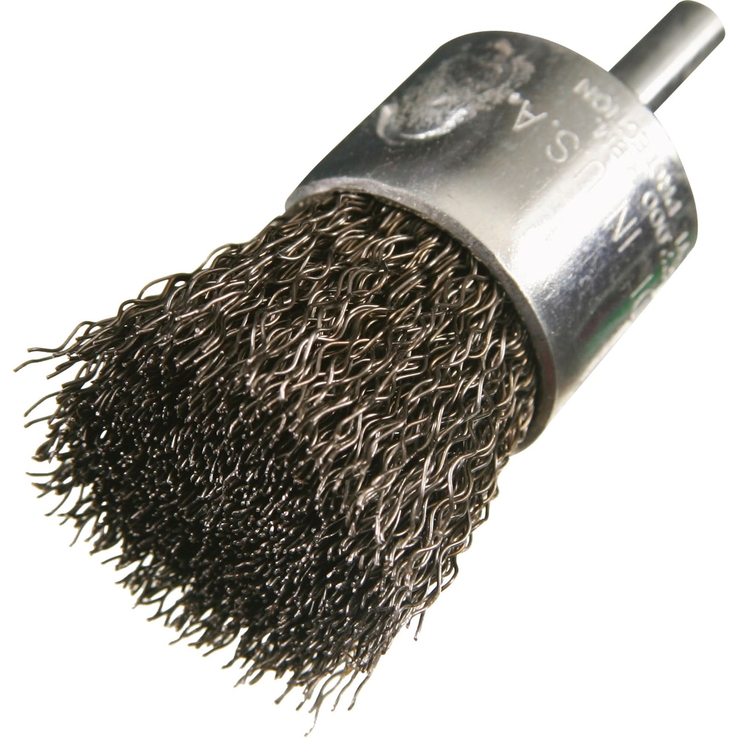 Crimped Wire End Brushes, 1", 0.005" Fill, 1/4" Shank