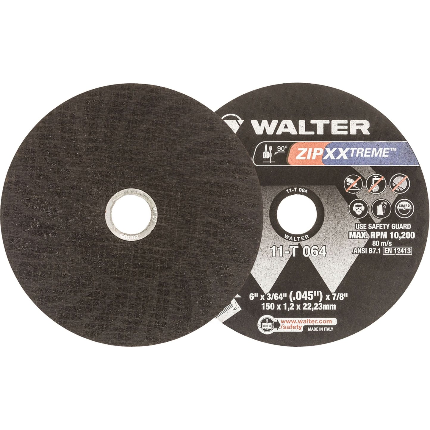 ZIP XXTREME™ Cutting Wheel, 6" x 3/64", 7/8" Arbor, Type 1, Aluminum Oxide, 10200 RPM