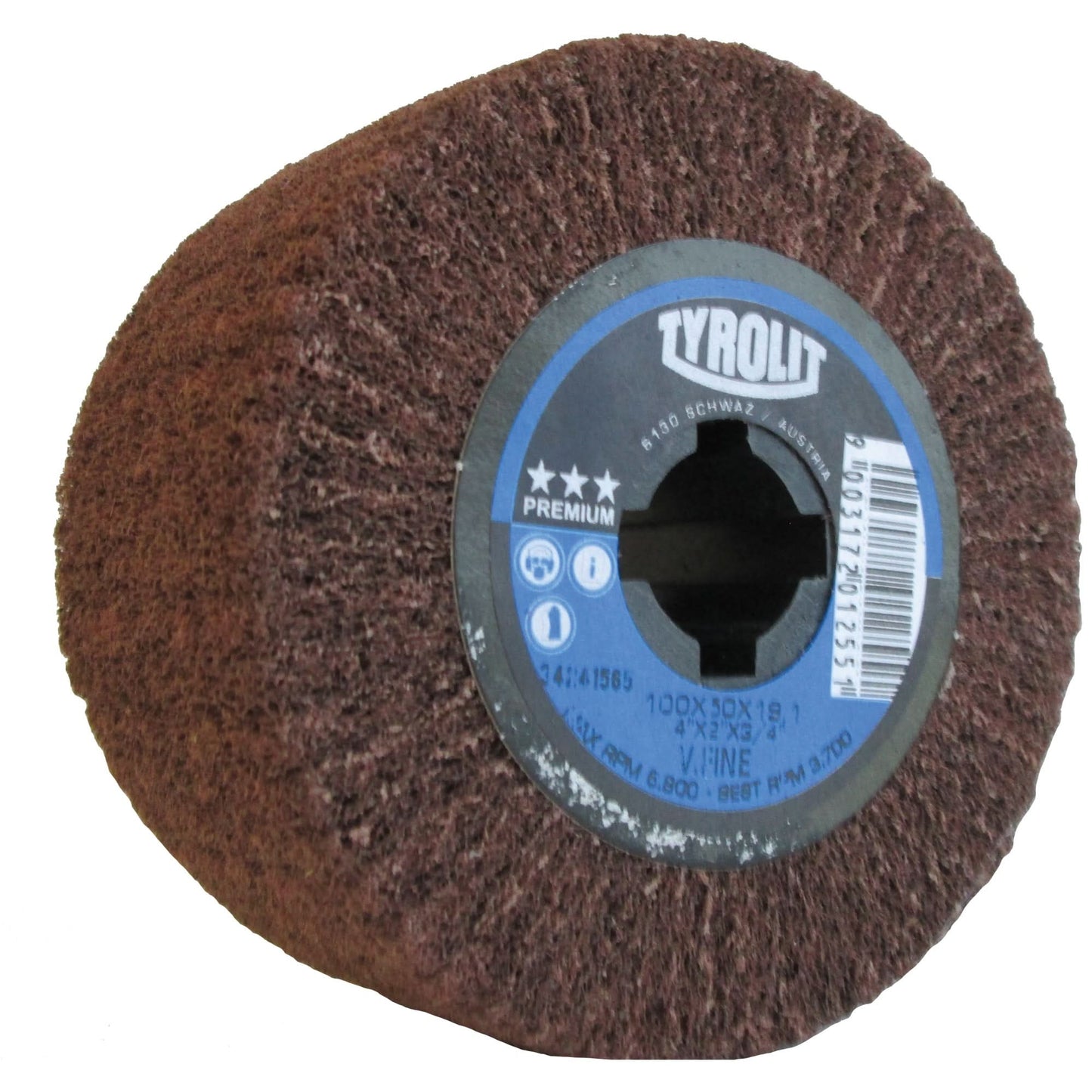 Pro-Line Surface Conditioning Drum, 4" Dia. x 2" W, 3/4" Arbor, Very Fine Grit, Aluminum Oxide
