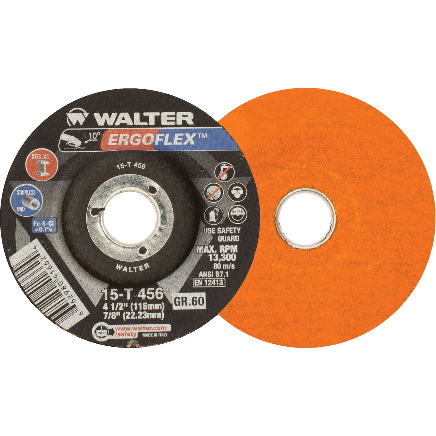 Ergoflex™ Grinding Wheel, 4-1/2" x 1/4", 7/8" Arbor, Aluminum Oxide, Type 29