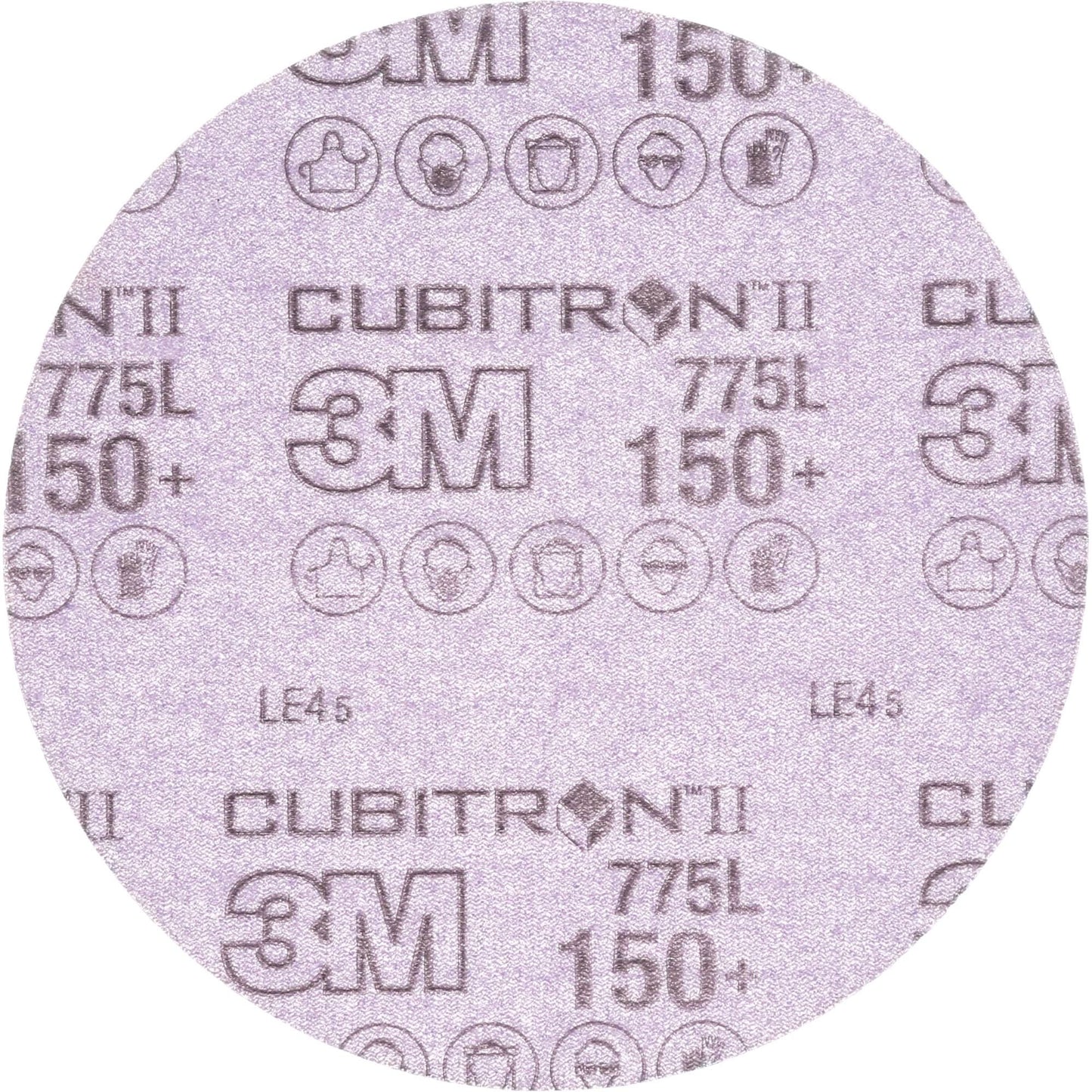 Cubitron™ II Hookit™ 775L Series Film Sanding Disc, 6" Dia., 150+ Grit, Ceramic, 3 mils