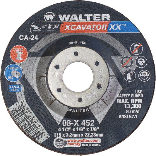 Meule Xcavator XX™, 4-1/2" x 1/8", arbre 7/8", céramique, type 27