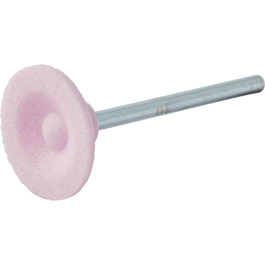 Vitrified Bond Mounted Point, B81, Aluminum Oxide, 3/4" Dia., 3/16" L, 80 Grit