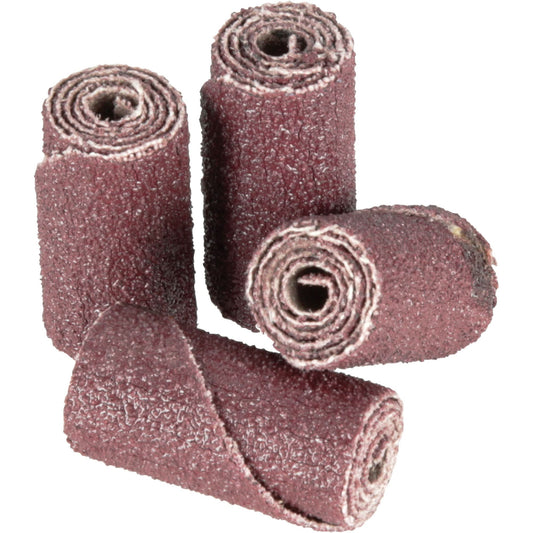 341D Sanding Cartridge Roll, 80 Grit, 1/2" Dia., Aluminum Oxide, 1" L, 1/8" Arbor