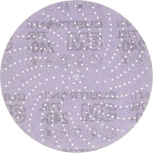 Disque abrasif film à ponçage propre Cubitron™ II Hookit™ 775L, 12,7 cm de diamètre, grain 240+, céramique, 76,2 microns
