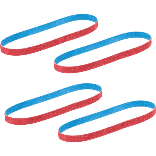 Bandfile Belts, 1/2" W x 18" L, Ceramic, Variety Grit