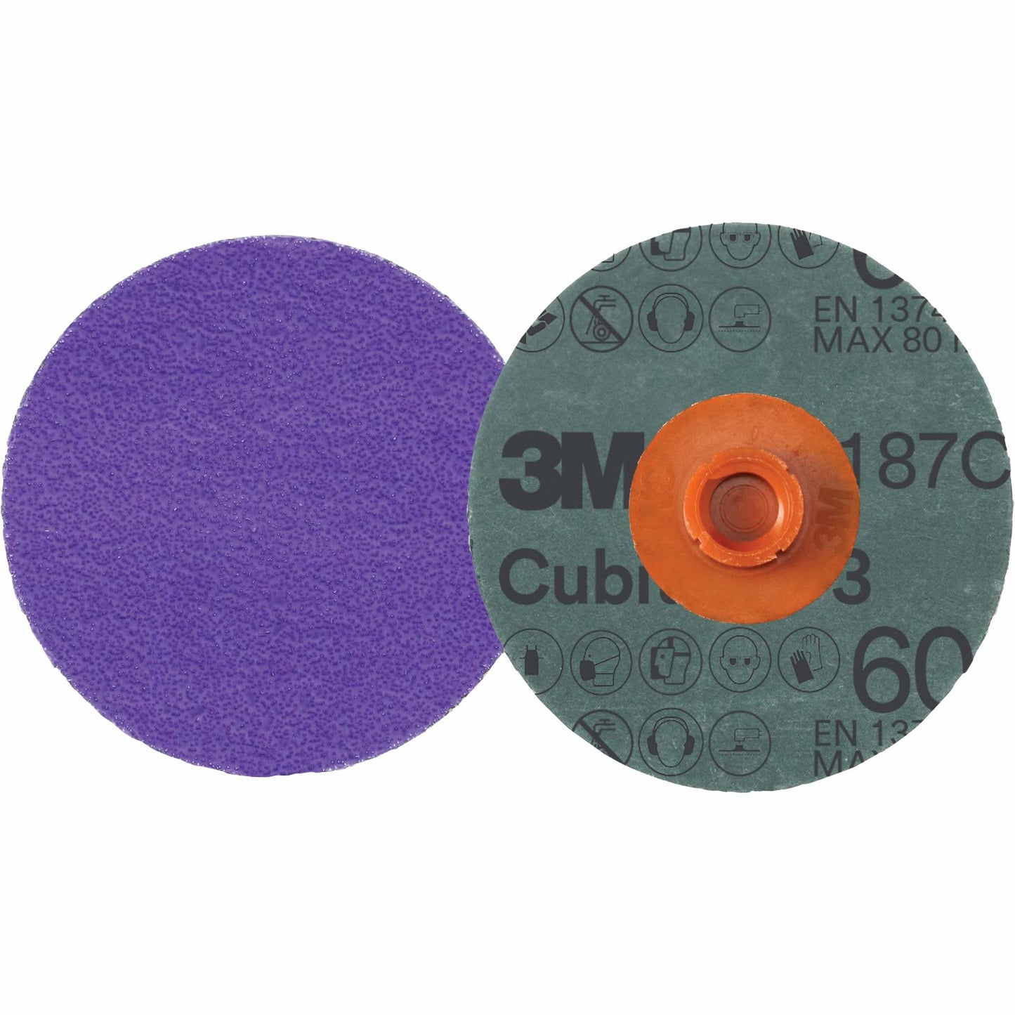 Cubitron™ 3 Roloc™ Fibre Disc, 4" Dia., 60+ Grit, Ceramic