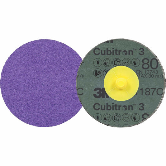 Disque fibre Cubitron™ 3 Roloc™, 76 mm de diamètre, grain 80+, céramique
