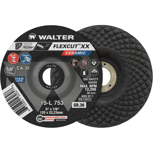 FLEXCUT™ XX Grinding Wheel, 4-1/2" x 7/8" Arbor, Ceramic, Type 29