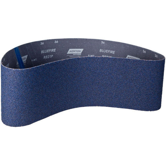 BlueFire® Narrow Benchstand Sanding Belt, 6" W x 60" L, Zirconia Alumina, 40 Grit