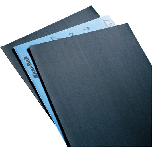 Sandpaper, Paper Sheets - Blue-Bak T414 Waterproof 9" X 11" Sheets, 9" x 11", 360 Grit, Silicon Carbide