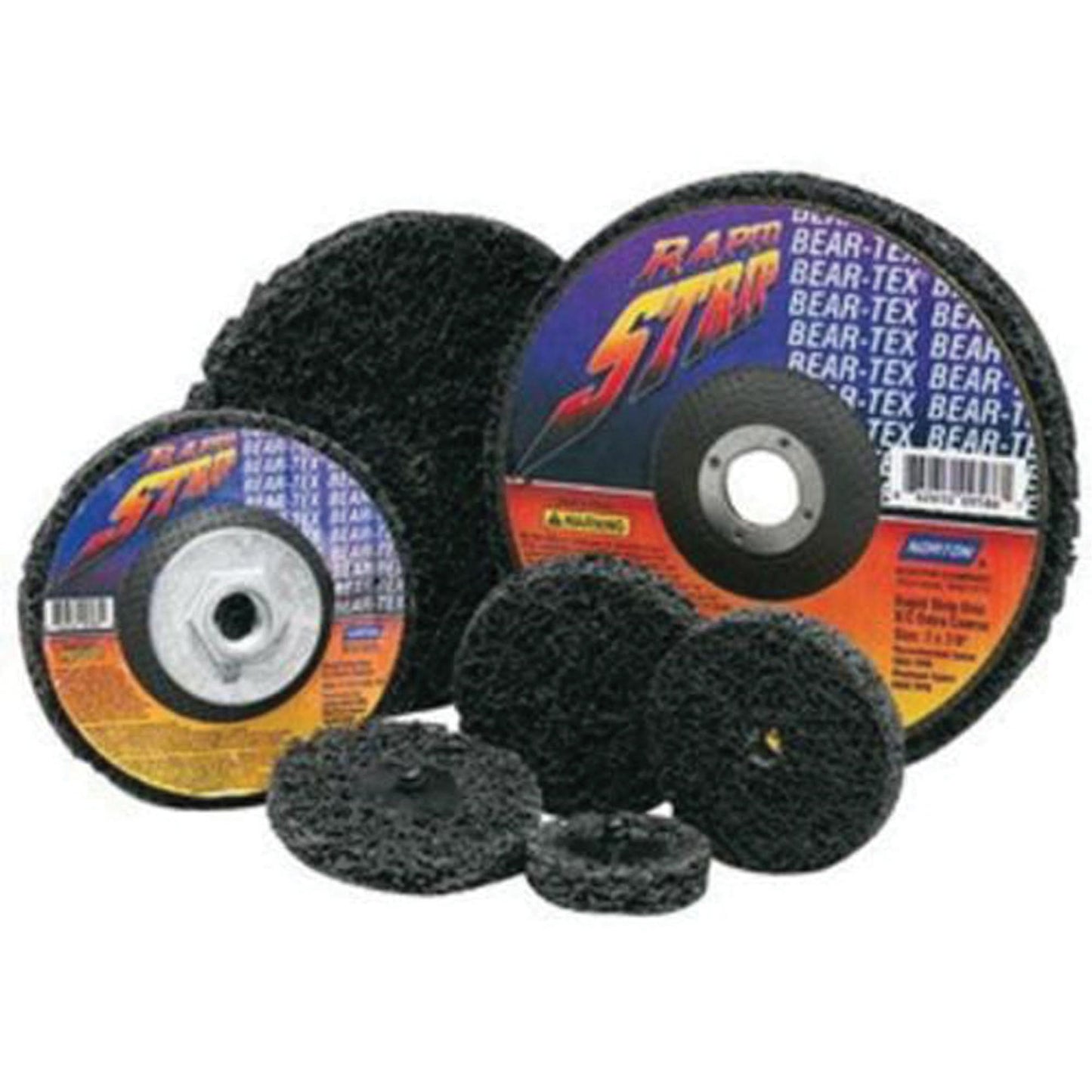 Bear-Tex® Rapid Strip Non-Woven Depressed Center Disc, 4-1/2" Dia., Extra Coarse Grit, Silicon Carbide