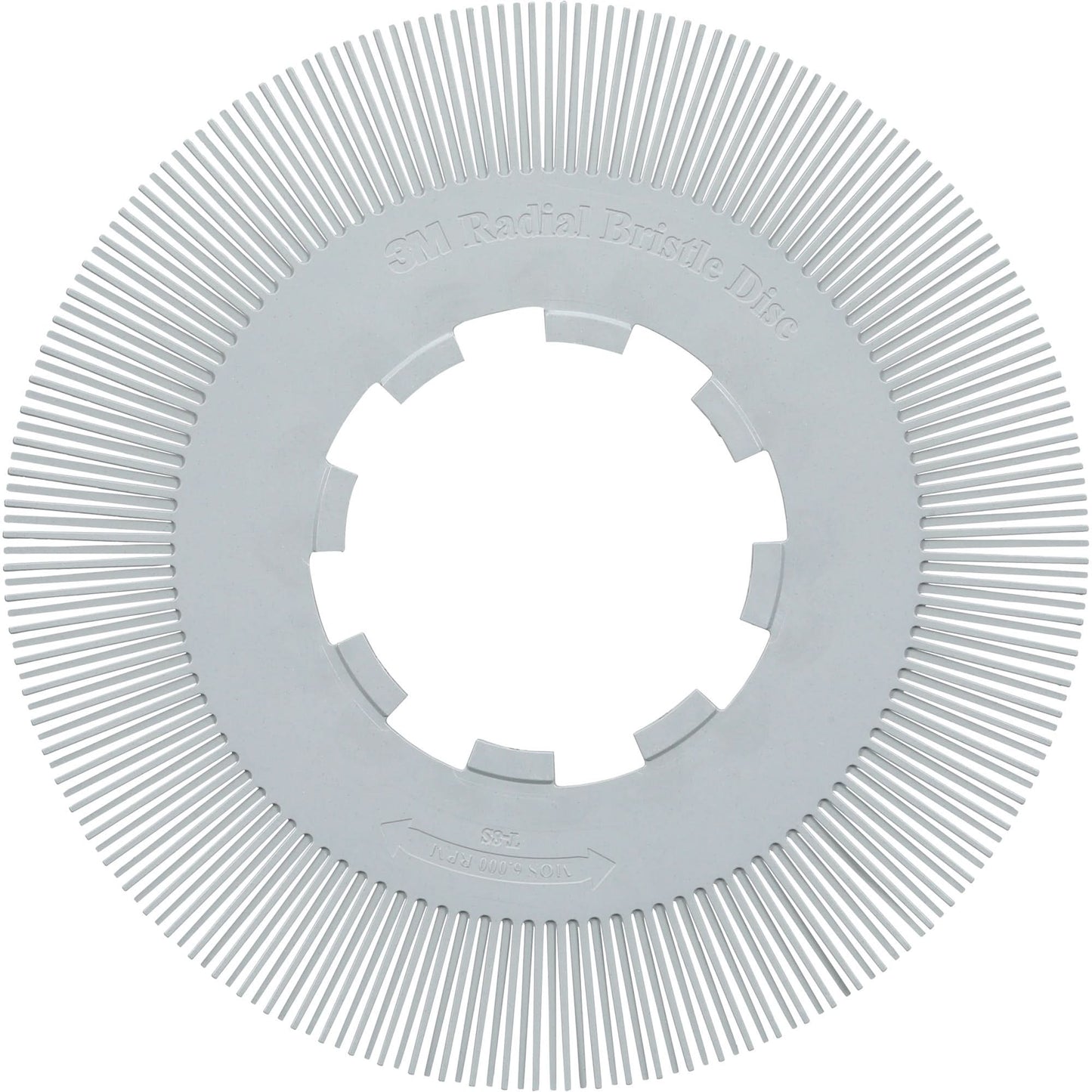Scotch-Brite™ Type S Precision Radial Bristle Brush PN-RB without Adapter, Ceramic, 120+ Grit, 8" Dia.