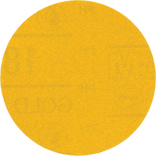 Hookit™ Gold Abrasive Disc, 09216, 3" Dia., 320 Grit, Aluminum Oxide, C-Weight