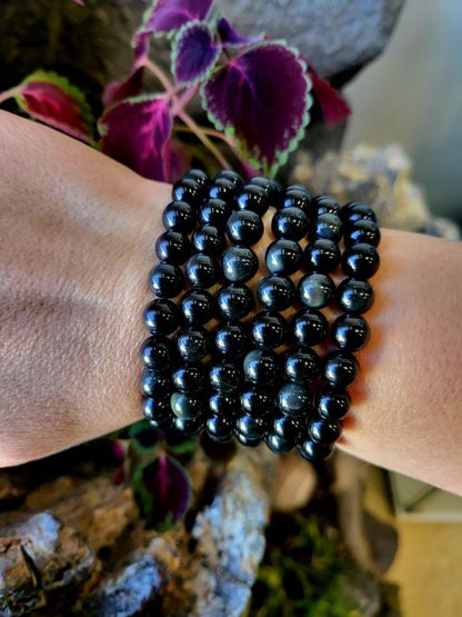Obsidian Gemstone Bead Bracelet | The Stone to Repel Negativity