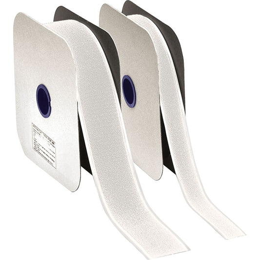 Fastener, Hook, 25 yds x 3/4", Adhesive, White