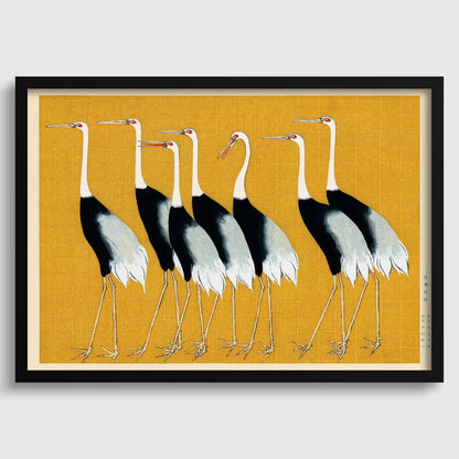 Ogata Korin Cranes Giclee Print: Vintage Japanese Art