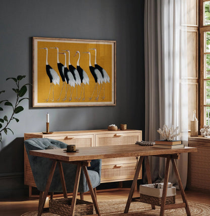 Ogata Korin Cranes Giclee Print: Vintage Japanese Art