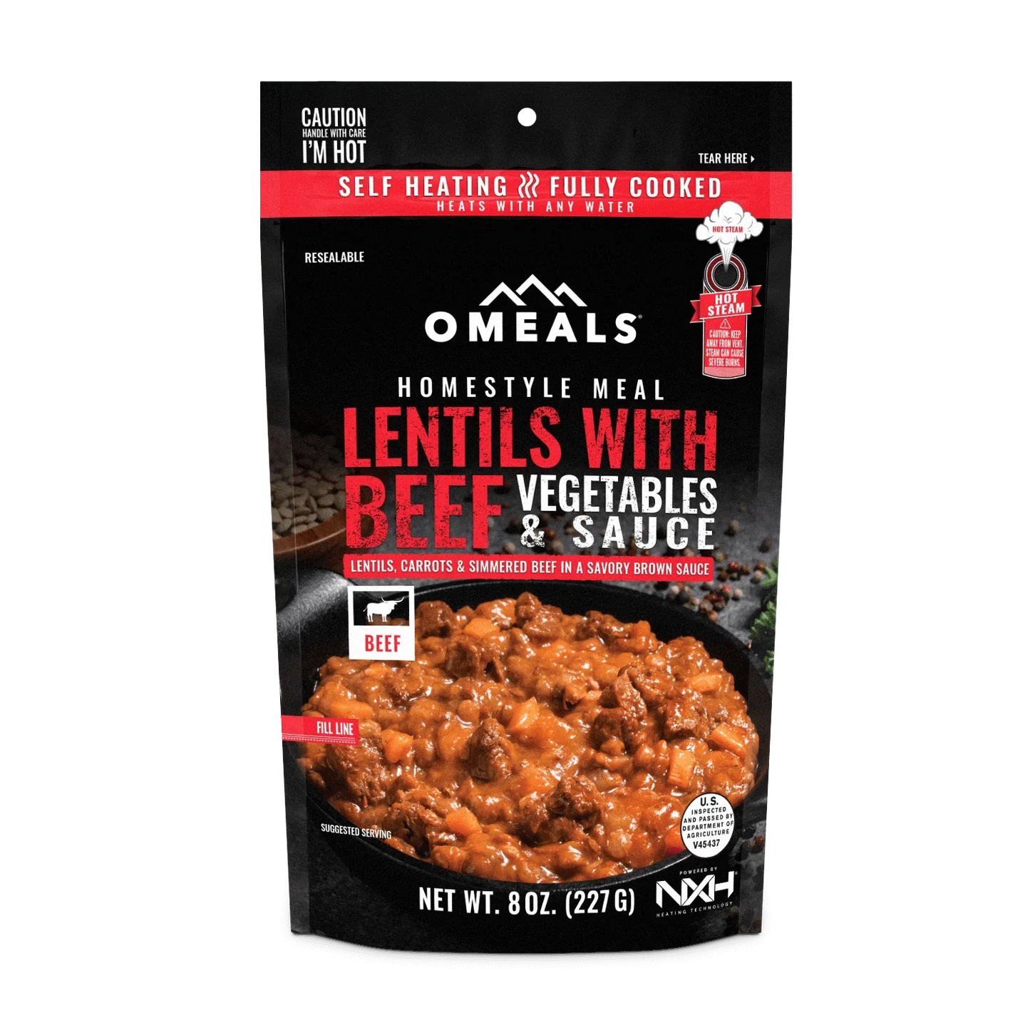 OMEALS Lentils with Beef