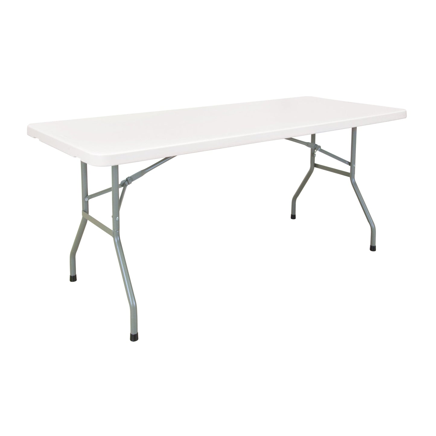 Folding Table, Rectangular, 60" L x 30" W, Polyethylene, White