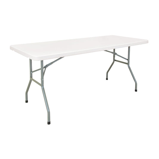 Table pliante, rectangulaire, 152 cm L x 76 cm l, polyéthylène, blanche