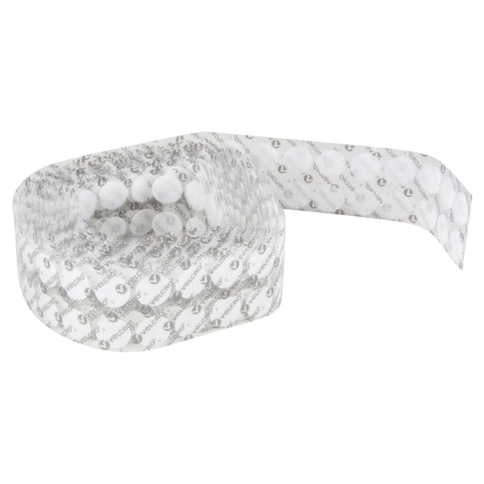 Fastener Coins, Hook & Loop, 3/4" Dia., Adhesive, White
