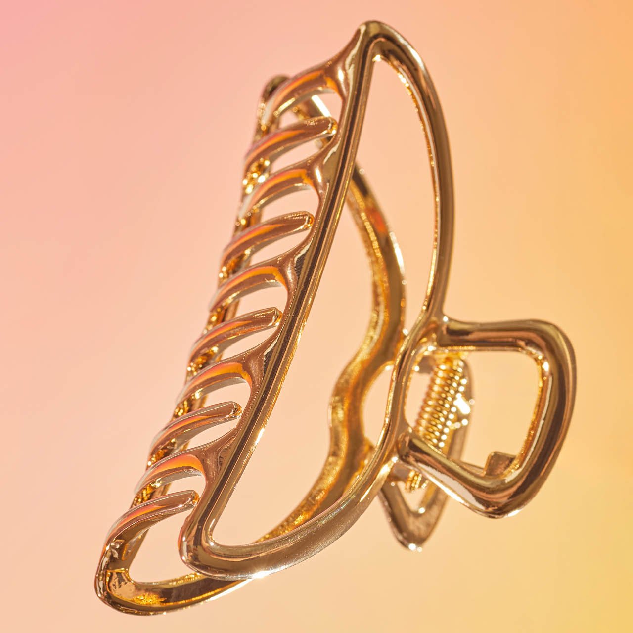 Open Shape Claw Clip – Gold