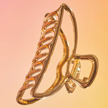 Open Shape Claw Clip – Gold