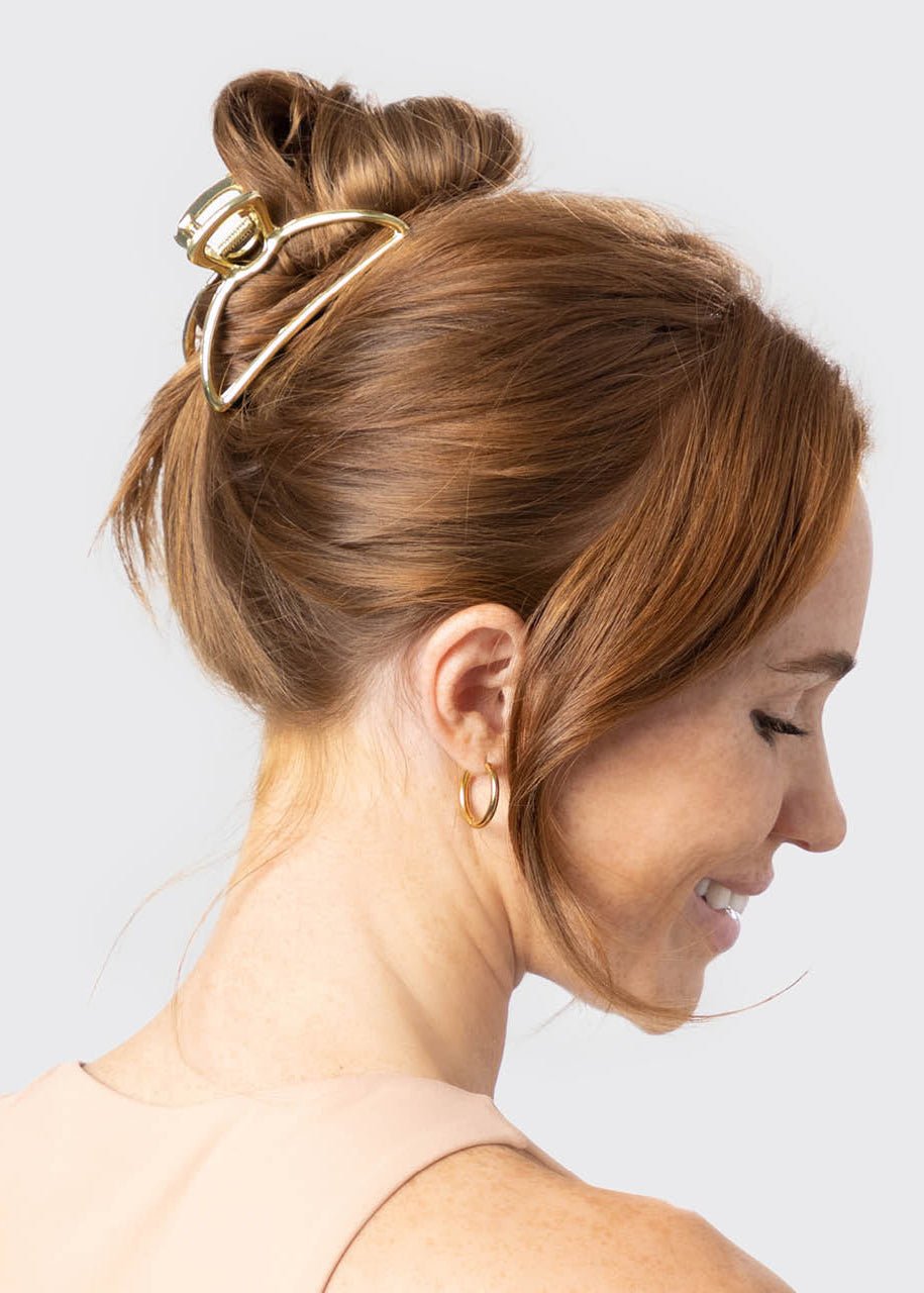 Open Shape Claw Clip – Gold