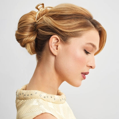 Open Shape Claw Clip – Gold