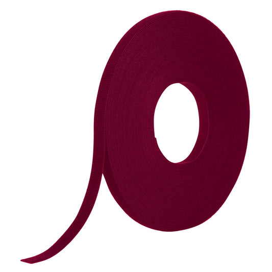 Ruban auto-agrippant ignifuge One-Wrap®, crochet et boucle, 22,86 m x 12,7 mm, auto-agrippant, canneberge