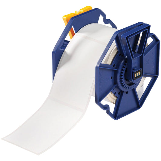 Étiquettes multi-usages à faible teneur en halogènes, polyester, 7,5 cm L x 11 cm H, blanc