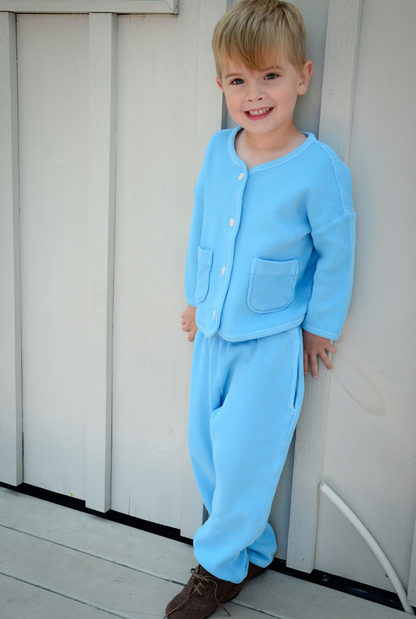 The Comfy Organic Cotton Cardigan - SKY BLUE