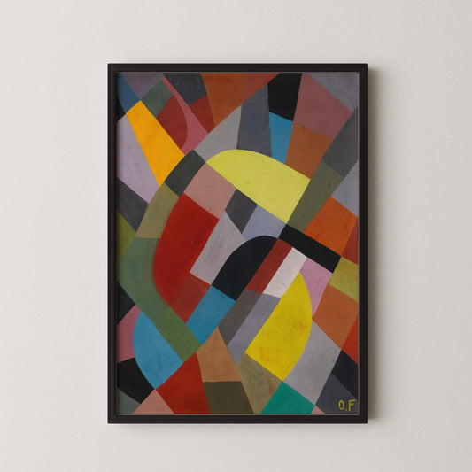 Otto Freundlich - Abstract Composition (1936) | Colorful Vintage Abstract Art (available handframed or unframed)